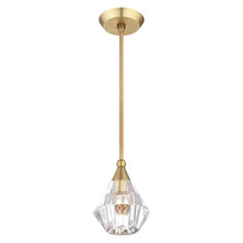 Livex Lighting, 47071-08, Brussels Collection, 1 Light Natural Brass Crystal Single Pendant