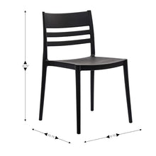 Flash Furniture Resin Indoor/Outdoor Stackable Chair, Black, 4-Pack