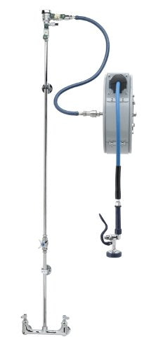 T&S Brass Hose Reel Assembly 30-Feet with Closed Hose Reel and Accessories