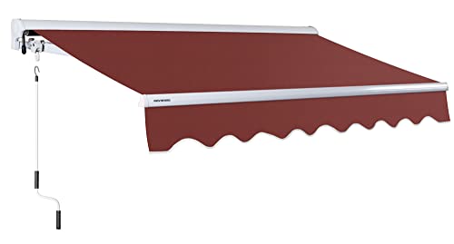 ADVANING Luxury Series Manual Retractable Awning, 12'x10', Terracotta