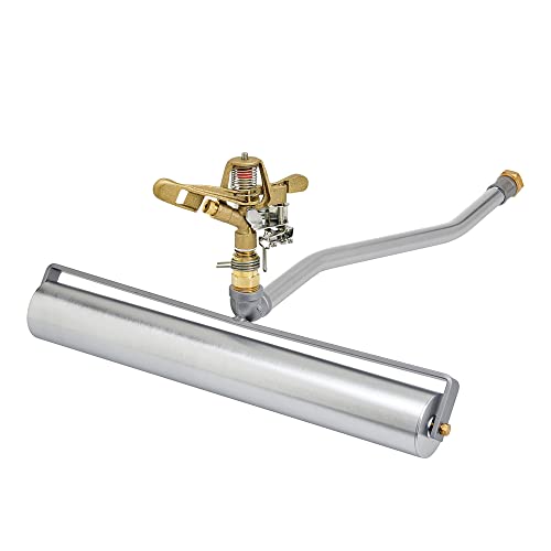 Underhill RollerPro 22-Inch Portable Sprinkler System Base with 3/4-Inch Part Circle Brass Impact Sprinkler, 1-Inch FHT x 1-Inch FPT, A-RP221-SI075P