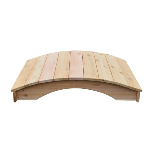 Keystone Amish Co. Cedar Plank Garden Bridge, 3' x 4', Unfinished