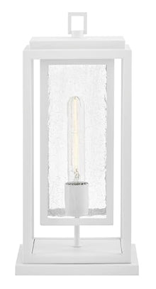 Hinkley Republic Medium 12V Outdoor Pier Mount Lantern, Textured White