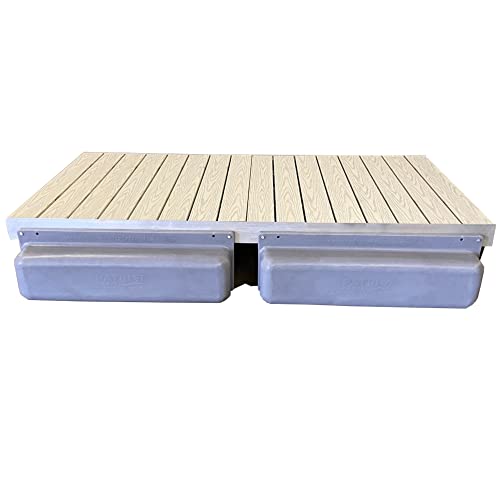 Patriot Docks 5.5'x8' Extra Wide Straight Floating Dock Gray Aluminum Decking