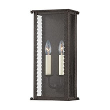 Troy Lighting Zuma 2-Light Wall Sconce | French Iron Finish | Made of Aluminum and Stainless Steel & Glass | Wet-Rated for Outdoor Use | 7.75" W x 16.5" H Profile | B6712-FRN