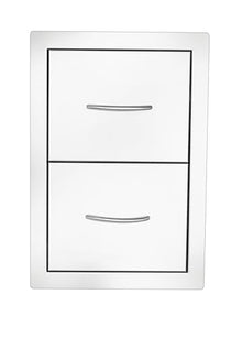 Bullet by Bull Classic Double Drawer Storage Stainless Steel Drop in for Outdoor Kitchen BBQ Island