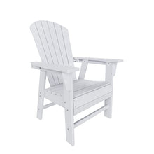 WO WESTIN OUTDOOR 5 PCS Adirondack Patio Dining Set with Square Table and Armchairs White