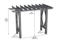 Vita Summerwood Craftsman Cedar Arbor Charcoal 91"x40"x85