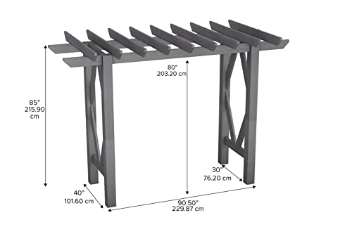 Vita Summerwood Craftsman Cedar Arbor Charcoal 91"x40"x85