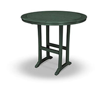 POLYWOOD® Nautical Trestle 48" Round Bar Table in Green