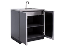 NewAge Products Classic Series 32-Inch Aluminum Outdoor Kitchen Sink Cabinet - Slate Gray, 24" D x 32" W x 36.5" H