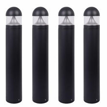 Solus Rounded LED Bollard Path Light – 20W Integrated LED, 1400 Lumens – 3000K or 4000K CCT – Modern Outdoor Light, ETL Listed – Black or Bronze Finish (Black, 3000K / 4 Pack)