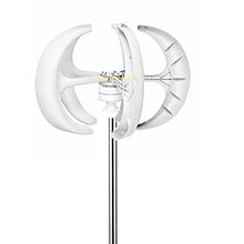 HUIZHITENGDA 5000W Vertical Wind Turbine Generator, 110V/ 220V Windmill RV Yacht Farm Small Wind Generator Home Use Windmill (White),220v