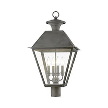 Livex Wentworth 4-Light Outdoor Post Top Lantern 27.5" Tall Black