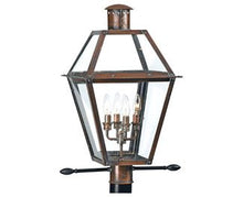 Quoizel Rue De Royal Charleston 4-Light Outdoor Post Lantern 26 Inch Aged Copper