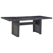 LPERTGFHU 11 Piece Patio Dining Set with Poly Rattan, Black Outdoor Garden Table and 8 Chairs with 2 Sunloungers, Weather-Resistant Furniture for Backyard