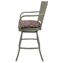 Tobias Designs Inc. Set of 3 Erin - Outdoor Indoor 26" Swivel Bar Stool - Simi Desert Rose on Beige