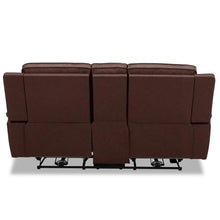 Liberty Furniture Avery Power Reclining Loveseat with Storage Console, Cupholders, USB Charging Ports - Cognac Leather