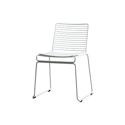 Iron Chair Dining Chair Armchair Office Chair Balcony Outdoor Home Studio Kitchen Breakfast Bar Stool Black/White (Color : Black) Colour:White (Color : White)
