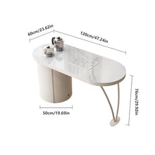 Slate Balcony Tea Table Small Cart Modern Simple Kung Fu Coffee for Living Room, Office Elegant