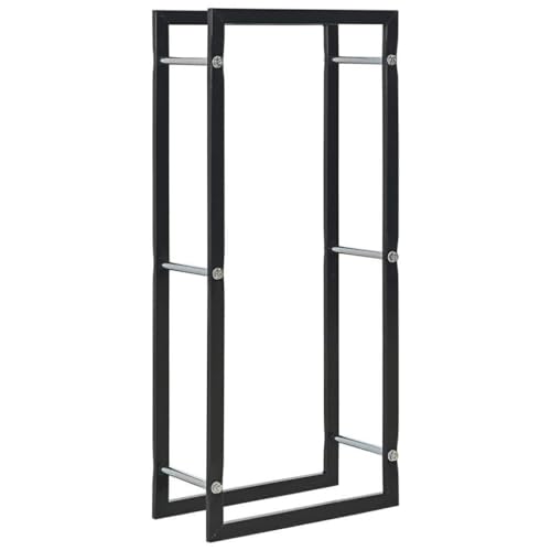 EliteBloom Firewood Rack Steel Log Holder, Heavy Duty Indoor & Outdoor Firewood Storage Stand