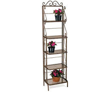 Arett D68-BR107 Bakers Plant Stand Skinny Rack 5 Shelf