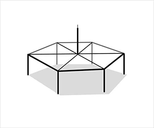 TentandTable 30' Hexagon Canopy Tent Frame Silver