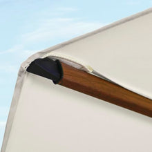 OROTLECT 132'' Square Wood Pattern Cantilever Umbrella,Cream
