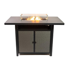 Deko Living Propane Bartable Height Firetable - 55 Inch Outdoor Gas Fire Pit Table - 40,000 BTU Rectangular Fire Table for Warmth and Ambience - Outdoor Fire Table for Patio Deck Garden Backyard