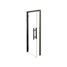 PROSAUNAS Clear & Tinted Glass Sauna Door, Prehung Tinted Glass Sauna Door (Left Hanging, Clear - Black Alder Frame 24x81)