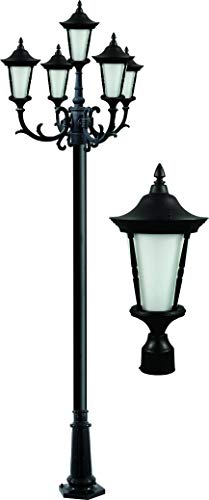 DABMAR LIGHTING GM1105-LED16-B Gabriella Five Light Fixture 5 X 16 Watt LED 85-265 Volts, Black