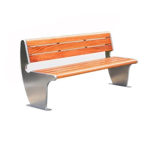 yinxx240708 Heavy-Duty Outdoor Benchs Weatherproof Garden Bench Foldable Patio Benchs Outdoor Furniture Seating for Porch Park Deck （180/150CM） Slatted Seat for Park, Yard & Porch(Medium)