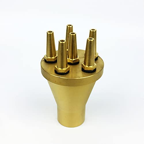 HIONJIN 1" 1.5" 2" Straight Sprayer Pond Music Brass Fountain Nozzles for Garden Sprinkler Irrigation System(DN40)