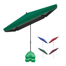 GYYDXXFC 1.8x2m, 2x2m, 2.5x2.5m, 2.2x2.8m, 2.5x3.2m, 3x3m, Large - Sized Outdoor Sunshade Umbrella, Patio Umbrella with Base, Tilt Design(Green,2.5x2.5m)