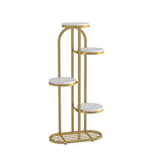 GVBNOTT Plant Stand Flower Stand Wrought Iron Marble Indoor and Outdoor Floor-to-Ceiling Multi-Storey Balcony Green Radish Flower Pot Stand Plant Rack，OneColor M