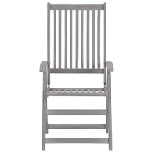 Favemtsl 2 Pcs Patio Reclining Chairs with Cushions Solid Acacia Wood