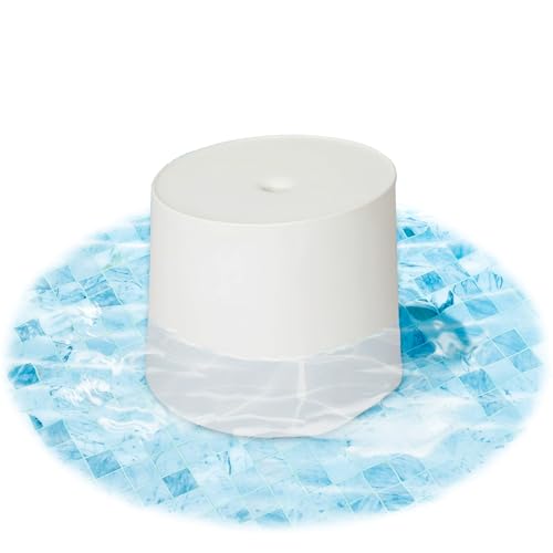 Floating Luxuries Kai in-Pool Side Table with Umbrella Hole, White
