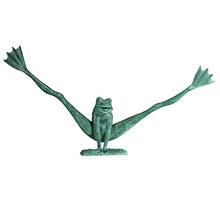Design Toscano Legs Leap Frog Bronze Garden Statue, Giant Two Tone Bronze & Verdigris