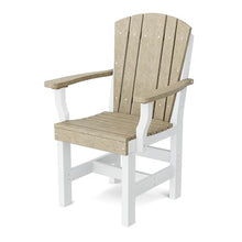 Wildridge Heritage 7-Piece 44"X72" Dining Set, Weathered Wood and White - Outdoor Weather Resistant Recycled Plastic Furniture for Patio