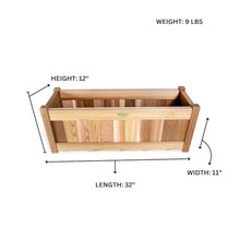 All Things Cedar PL30-Twin 4-Piece Cedar Twin Planter Set with Trellis Screen Red