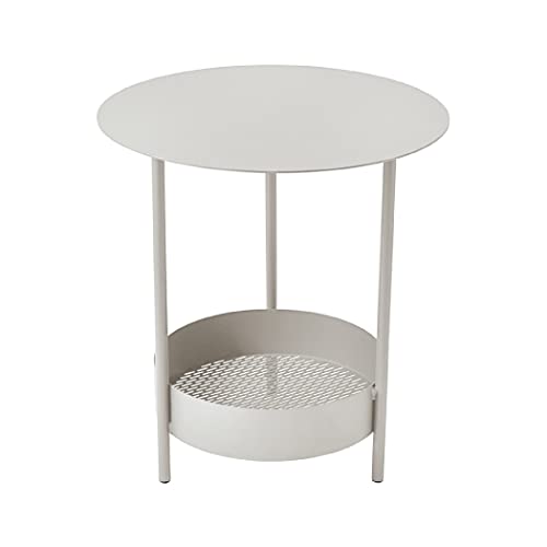 Fermob - Salsa Side Table - Ideal for Indoor & Outdoor Living Spaces - Made in France - Clay Grey