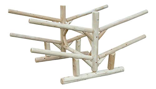 Log Kayak Rack Low 2 Canoe + 2 Kayak Rack Natural