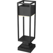 Z-Lite 1 Light Outdoor Pier Mounted Fixture 585PHMS-SQPM-BK-LED, Black
