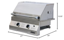 Solaire 27-Inch Basic InfraVection Propane Built-In Grill, Stainless Steel