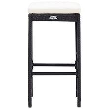 YUHI-HQYD 9 Piece Patio Bar Set,Balcony Bar,Backyard Decor,Balcony Furniture,High Foot Bar,Afternoon Tea Suit,Perfect for Patio, Garden, Porch,Family Room,Sitting Area, Poly Rattan Black