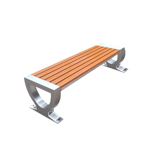 mifortune-e Garden Bench, Stainless Steel Outdoor Bench – Backless V-Shape Park Garden Patio Seat,for Patio(180cm)