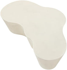 Meridian Furniture 99033Cream-CT Monza Collection Art Deco Indoor/Outdoor Coffee Table with Light Beige Finish, 59.5" W x 36.25" D x 14.5" H, Cream