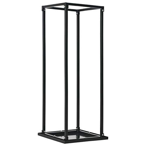 DOIBG Firewood Rack, 37X37X113 Cm Steel, Firewood Log Rack, Firewood Storage Rack Shelf, Ventilation Metal Log Store Holder for Outdoor Or Indoor Wood Stand Set