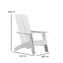 Taylor & Logan Brady Dual Slat Poly Resin Adirondack Chair Set of 4 White