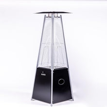 PATIOEASY Propane Patio Heater, Outdoor Pyramid Heater with Hammered Black Finish and Anti-Tilt Switch for Backyard, Deck, Garden